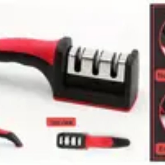 1pc, 3-in-1, Portable Knife Sharpener- Black - Picture 6 of 7